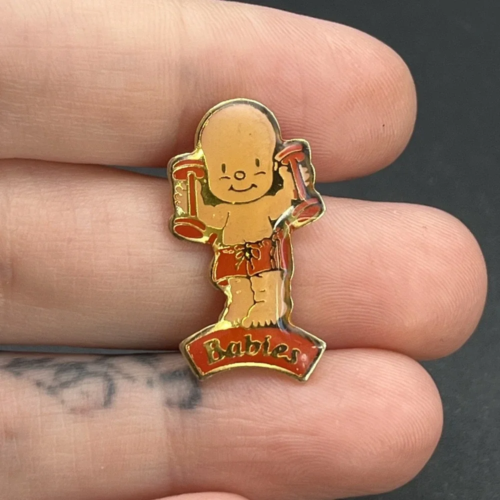 Babies Weightlifting‎ Infants Dumbbells Lapel Hat Pin